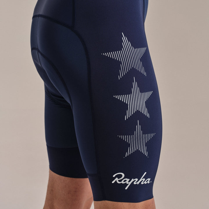 Rapha USA Men's Pro Team Bib Shorts III - Regular (Multicolour) - Dragonspine Cycling