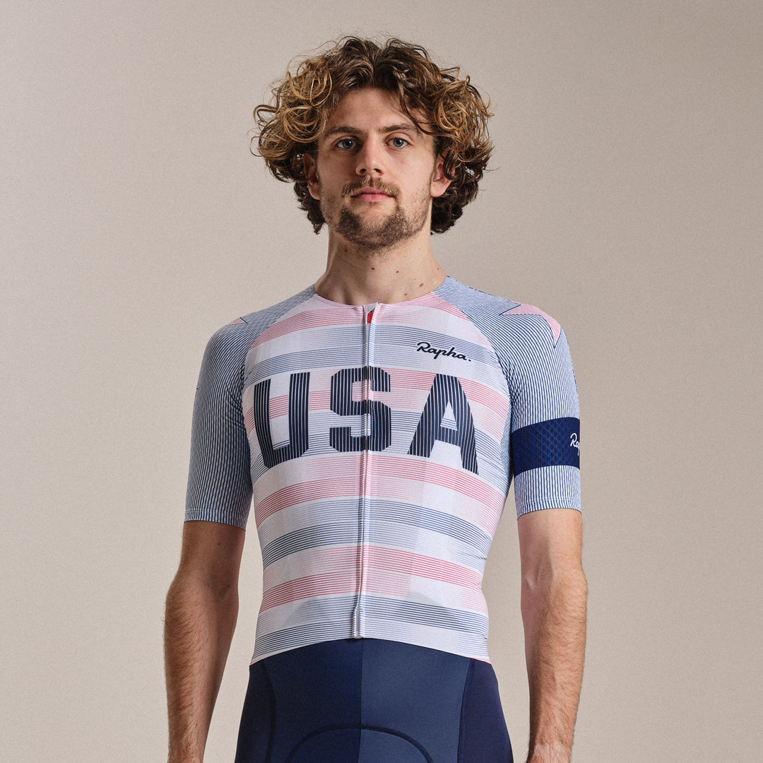 Rapha USA Men's Pro Team Aero Jersey (Multicolour) - Dragonspine Cycling