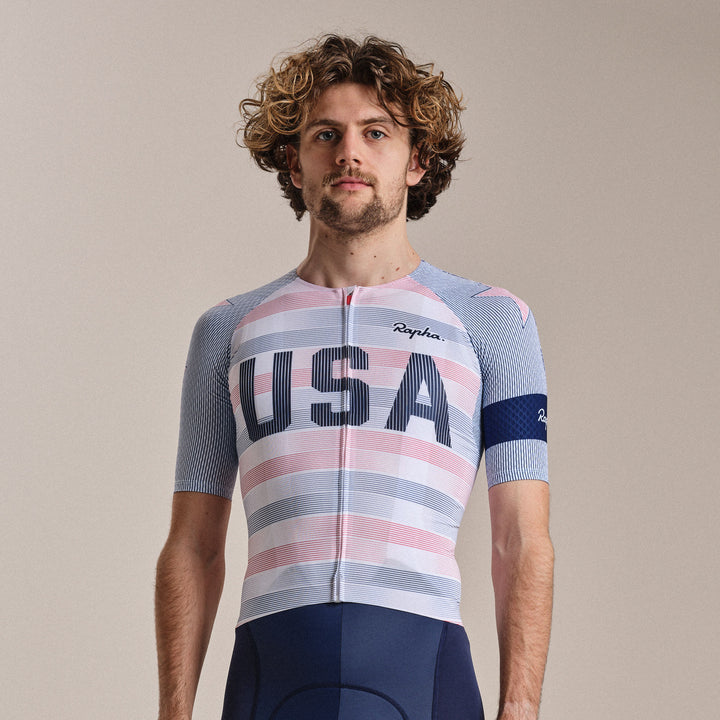 Rapha USA Men's Pro Team Aero Jersey (Multicolour) - Dragonspine Cycling