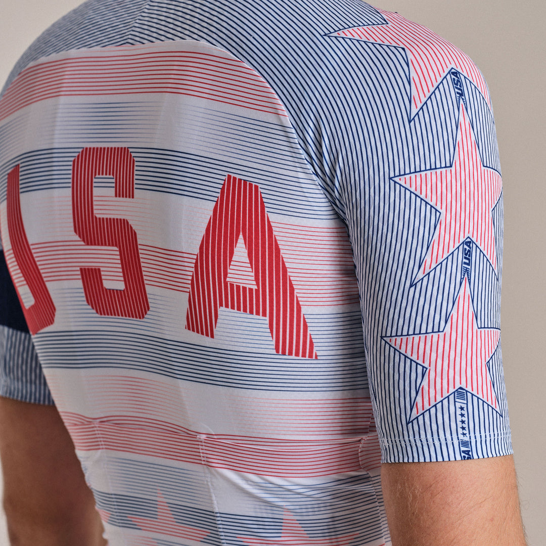 Rapha USA Men's Pro Team Aero Jersey (Multicolour) - Dragonspine Cycling