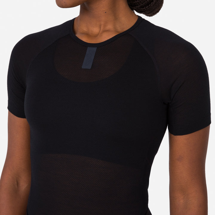 Rapha Women's Merino Lightweight Base Layer - Short Sleeve (Black/Black) - Dragonspine Cycling