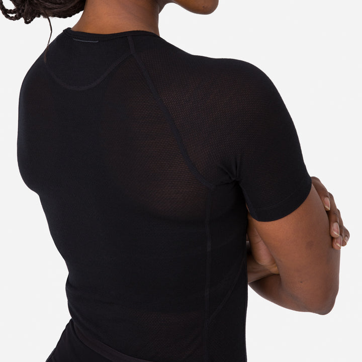 Rapha Women's Merino Lightweight Base Layer - Short Sleeve (Black/Black) - Dragonspine Cycling