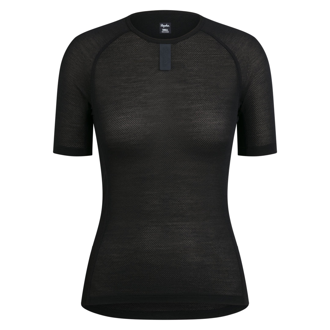 Rapha Women's Merino Lightweight Base Layer - Short Sleeve (Black/Black) - Dragonspine Cycling