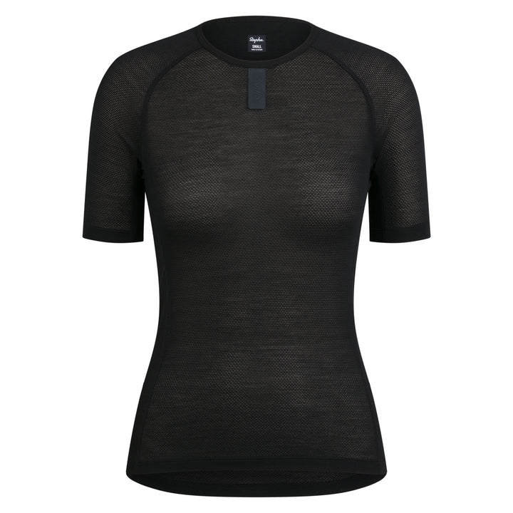 Rapha Women's Merino Lightweight Base Layer - Short Sleeve (Black/Black) - Dragonspine Cycling