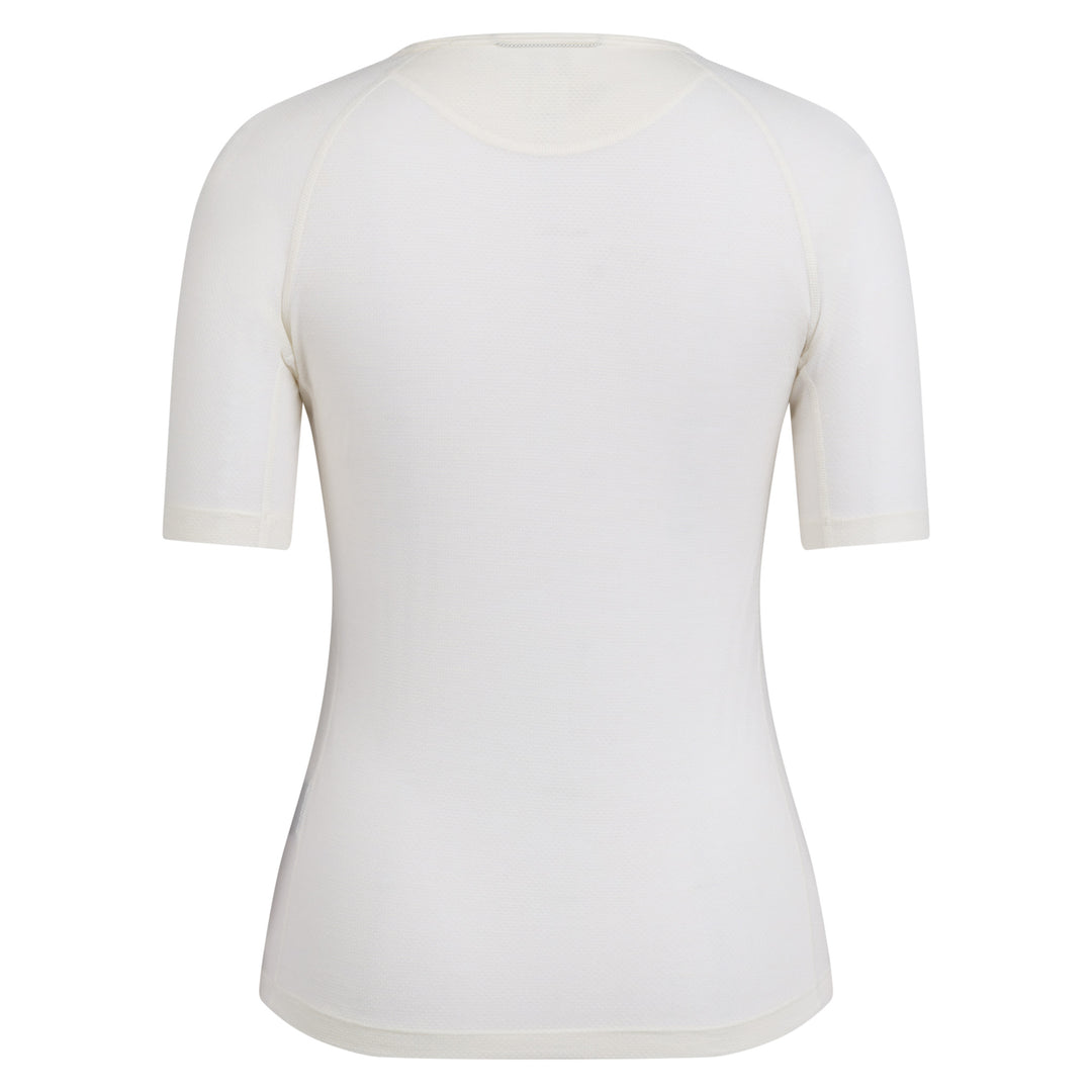 Rapha Women's Merino Lightweight Base Layer - Short Sleeve (Cream/White) - Dragonspine Cycling