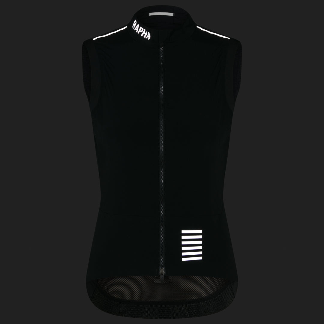 Rapha Women's Pro Team Lightweight Gilet (Black/Silver) - Dragonspine Cycling