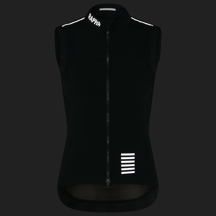 Rapha Women's Pro Team Lightweight Gilet (Black/Silver) - Dragonspine Cycling