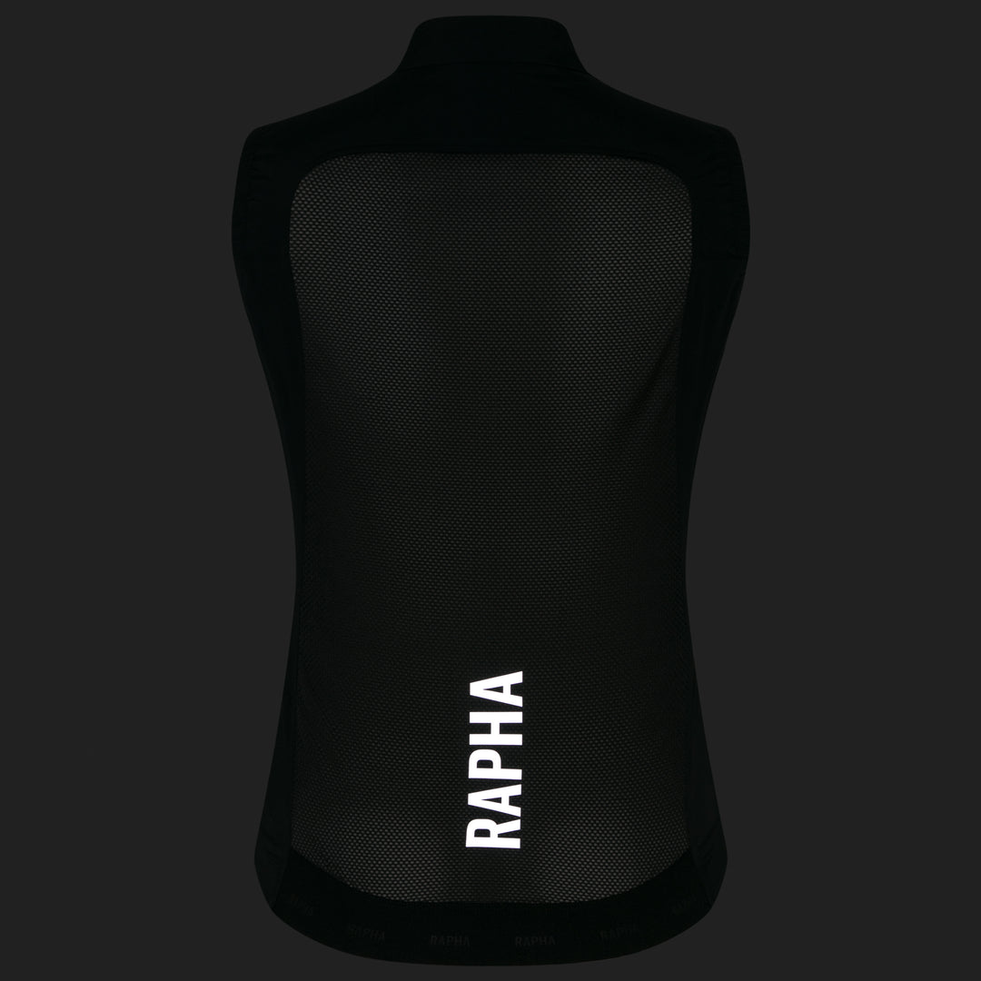 Rapha Women's Pro Team Lightweight Gilet (Black/Silver) - Dragonspine Cycling