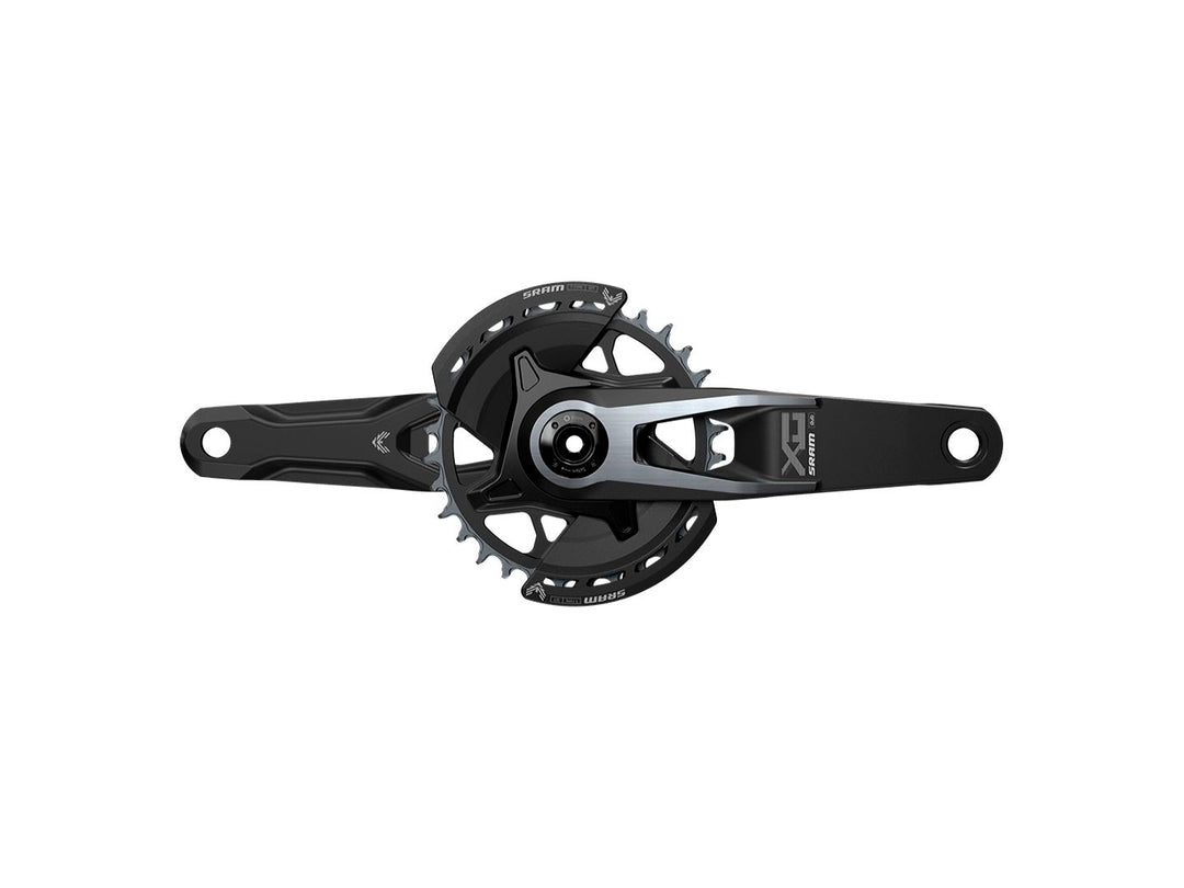 Cranksets and Arms SRAM SRAM X0 Eagle T-Type Wide Crankset - 175mm 12-Speed 32t Chainring Direct Mount 2-Guards DUB Spindle Interface BLK Dark Slate Gray