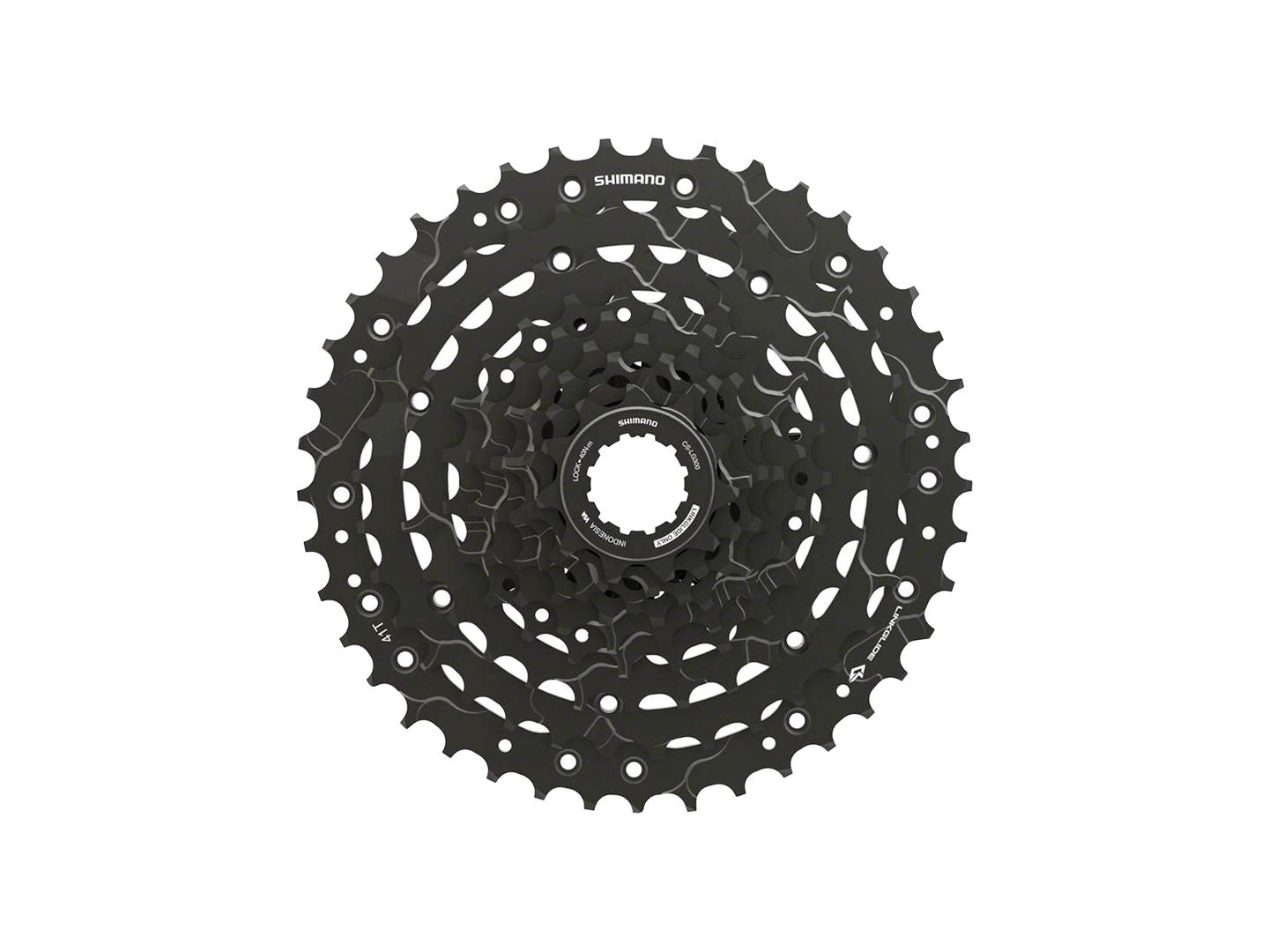 Shimano CUES  CS-LG300-9 Cassette - 9-Speed 11-36t LINKGLIDE Black