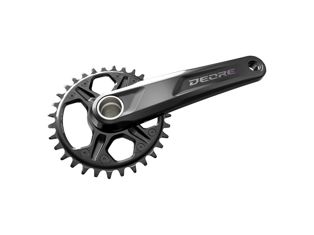 Cranksets and Arms Shimano Shimano Deore FC-M6100-1 Crankset - 170mm 12-Speed 32t Black Dark Slate Gray