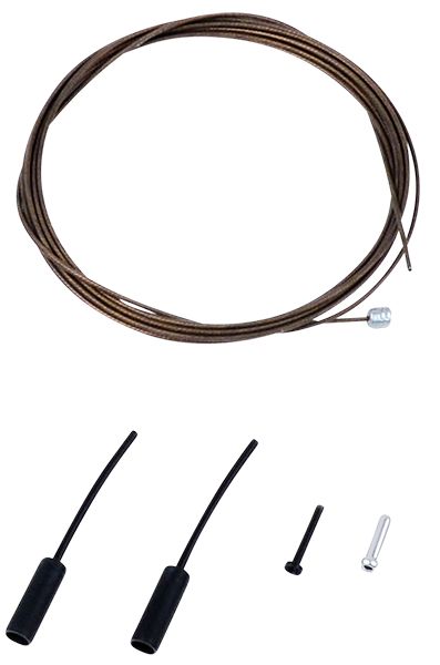 Cables and Housing Shimano Shimano Dura-Ace Polymer-Coated Stainless Steel Derailleur Cable 1.2 x 2100mm Dark Slate Gray