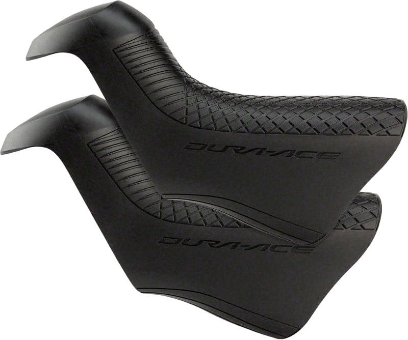 Brake Lever Hood Shimano Shimano Dura-Ace ST-R9150 Di2 STI Lever Hoods - Black Pair Dark Slate Gray