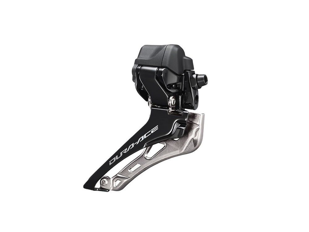 Front Derailleurs and Parts Shimano Shimano Dura-Ace FD-R9250 Di2 Front Derailleur - 2x12-Speed Braze-on Down Swing For 50-55t Max BLK/Silver Dark Slate Gray