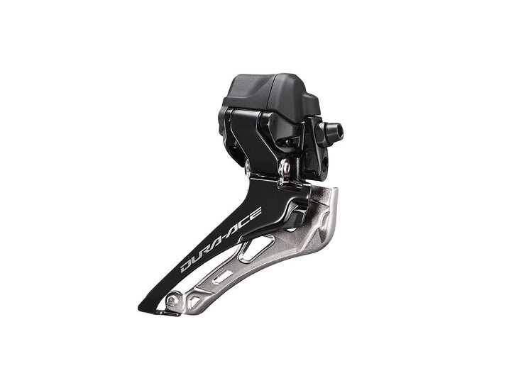 Front Derailleurs and Parts Shimano Shimano Dura-Ace FD-R9250 Di2 Front Derailleur - 2x12-Speed Braze-on Down Swing For 50-55t Max BLK/Silver Dark Slate Gray