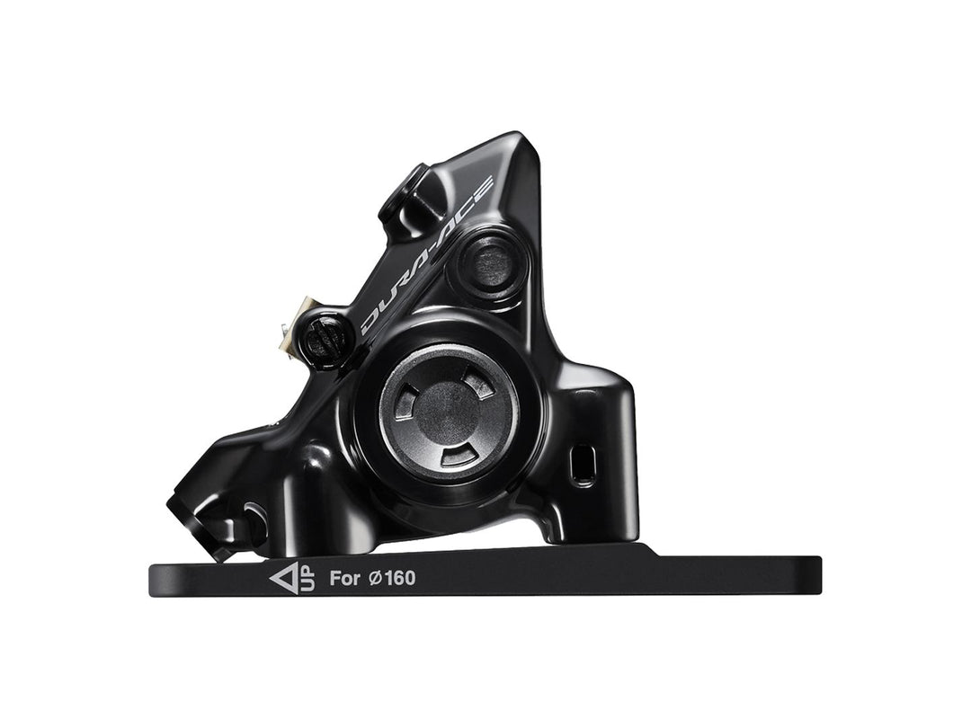Disc Brake Calipers Shimano Shimano Dura-Ace BR-R9270-F Hydraulic Disc Brake Caliper - Front Flat Mount Resin Brake Pads Black