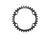 Chainrings Shimano Shimano Dura-Ace FC-R9200 12-Speed Chainring - 36t Asymmetric 110 BCD BLK NH Dark Slate Gray