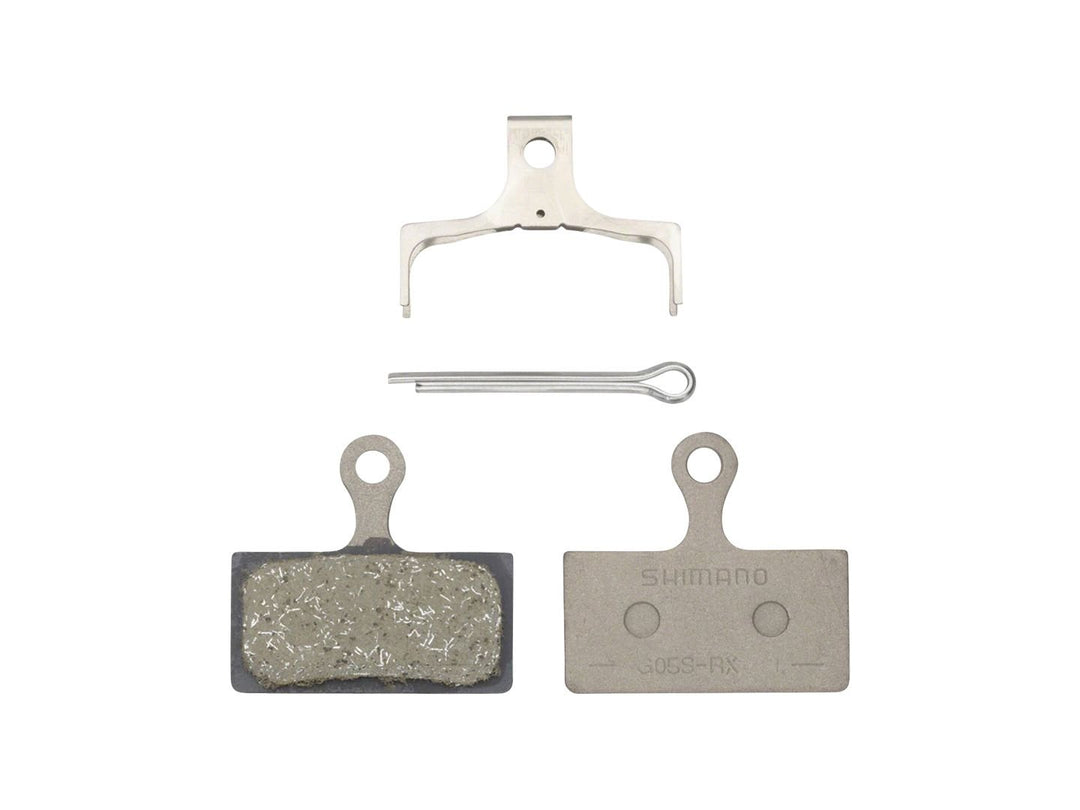 Disc Brake Pads Shimano Shimano G05S-RX Disc Brake Pad Spring - Resin Compound Stainless Steel Back Plate One Pair Rosy Brown