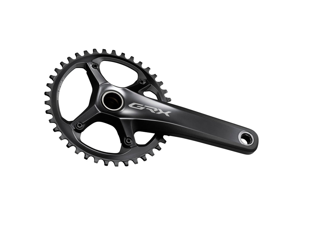 Cranksets and Arms Shimano Shimano GRX FC-RX810-1 Crankset - 172.5mm 11-Speed 40t 110 BCD Hollowtech II Spindle Interface BLK Dark Slate Gray