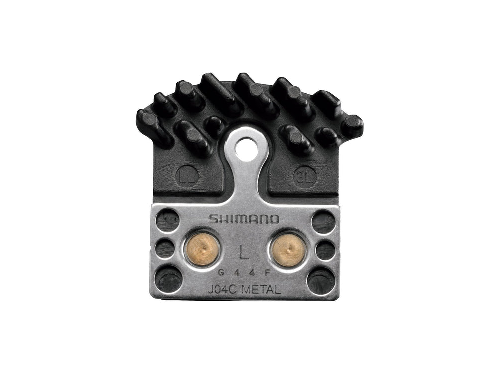 Disc Brake Pads Shimano Shimano J04C-MF Disc Brake Pads Springs - Metal Compound Finned Alloy Stainless Steel Back Plate One Pair Dark Slate Gray