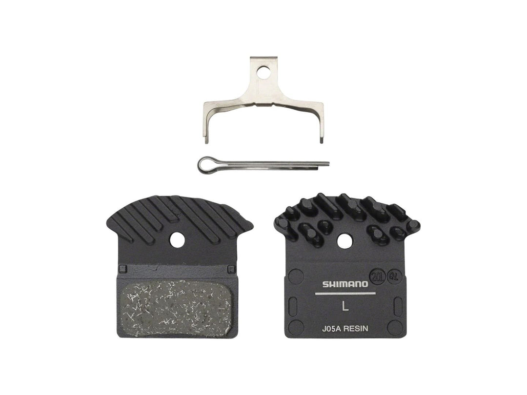 Disc Brake Pads Shimano Shimano J05A-RF Disc Brake Pad Spring - Resin Compound Finned Aluminum Back Plate Dark Slate Gray