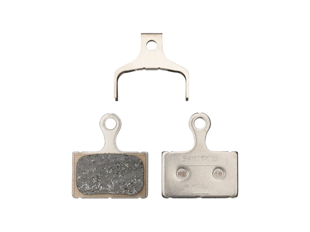 Disc Brake Pads Shimano Shimano K05S-RX Disc Brake Pad Spring - Resin Compound Stainless Steel Back Plate One Pair Light Gray