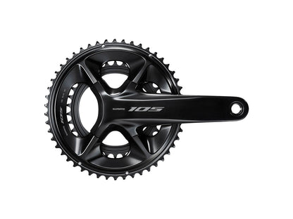 Shimano 105 FC-R7100 Crankset - 175mm 12-Speed 50/34t 110 Asymmetric BCD Hollowtech II Spindle Interface BLK