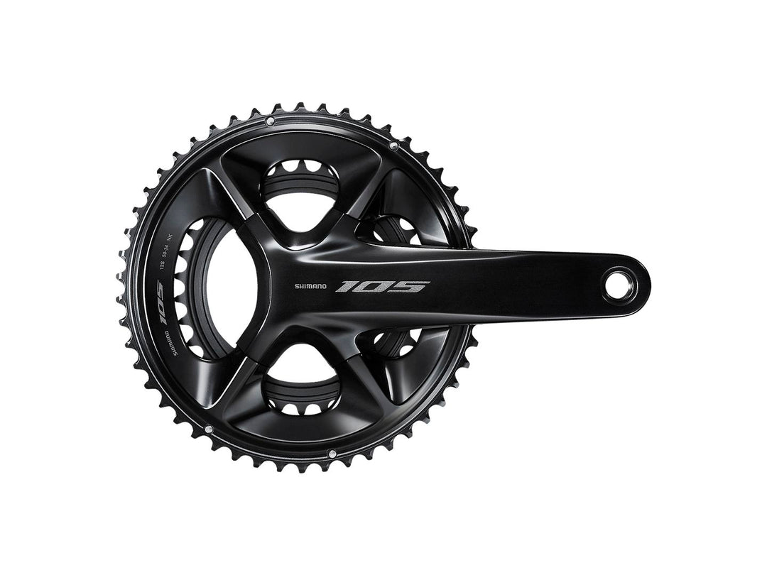 Cranksets and Arms Shimano Shimano 105 FC-R7100 Crankset - 172.5mm 12-Speed 50/34t 110 Asymmetric BCD Hollowtech II Spindle Interface BLK Black
