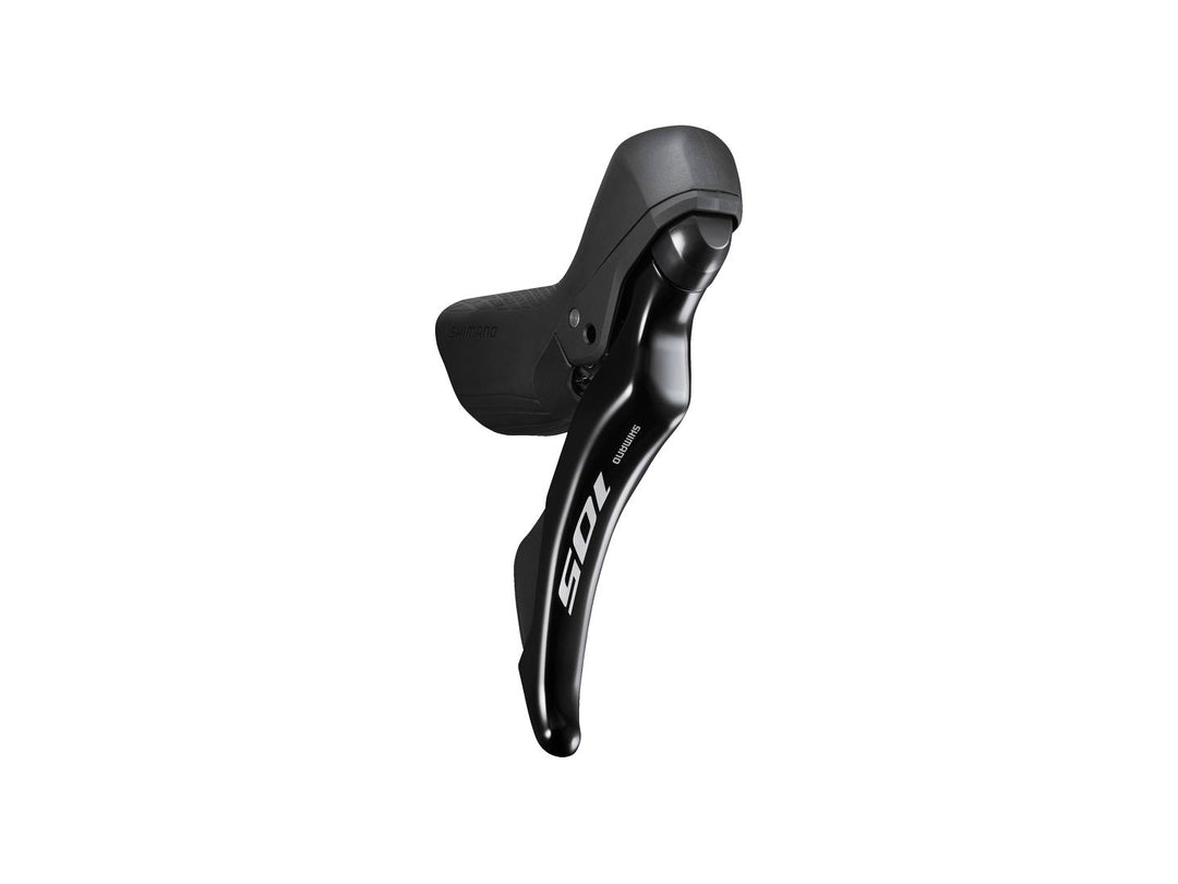 Brake/Shift Lever - Drop Bar Shimano Shimano 105 105 ST-R7120-R Shift/Brake Lever BR-R7170 Hydraulic Disc Brake Caliper - Right/Rear 12-Speed Flat Mount BLK Dark Slate Gray