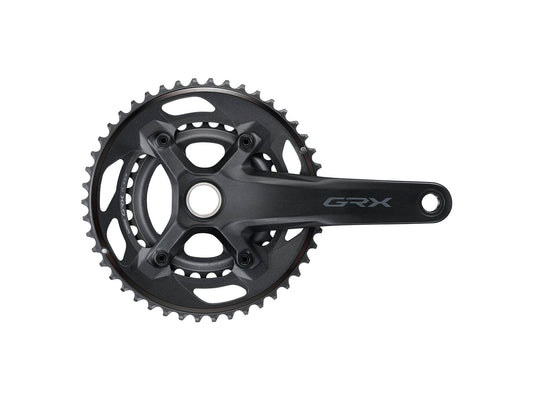 Shimano GRX FC-RX610-2 Crankset - 170mm 12-Speed 46/30t 110/80 BCD Hollowtech II Spindle Interface BLK