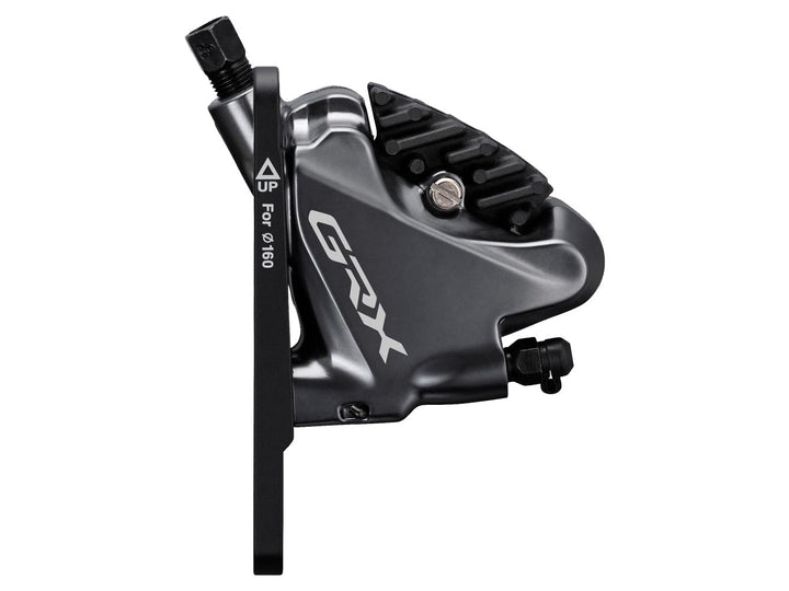 Disc Brake & Lever Shimano Shimano GRX BL-RX810/BR-RX810 Disc Brake Lever - Front Hydraulic Flat Mount Finned Resin Pads BLK Dark Slate Gray