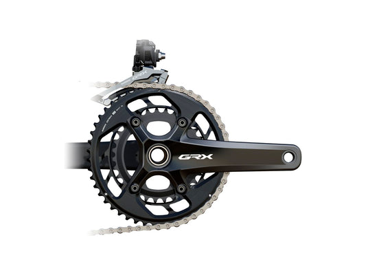 Shimano GRX FC-RX820-2 Crankset - 175mm 12-Speed 48/31t 110/80 BCD Hollowtech II BLK