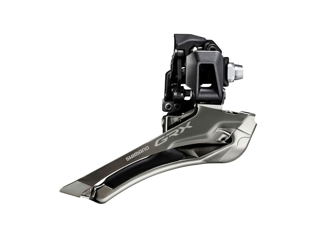 Front Derailleurs and Parts Shimano Shimano GRX FD-RX820-F Front Derailleur - 12-Speed Double Braze-On Down Swing Down Pull 48t Max Dark Slate Gray