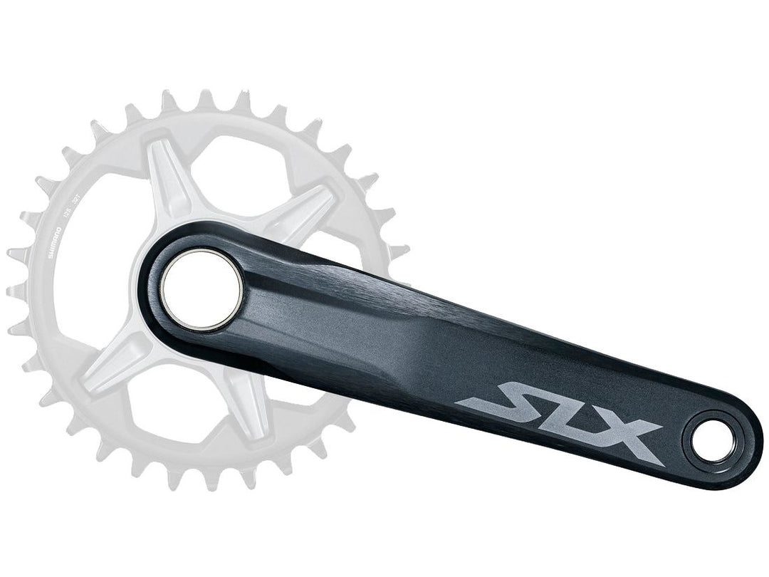 Cranksets and Arms Shimano Shimano SLX FC-M7100-1 Crankset - 175mm 12-Speed 1x Direct Mount Hollowtech II Spindle Interface BLK Light Gray