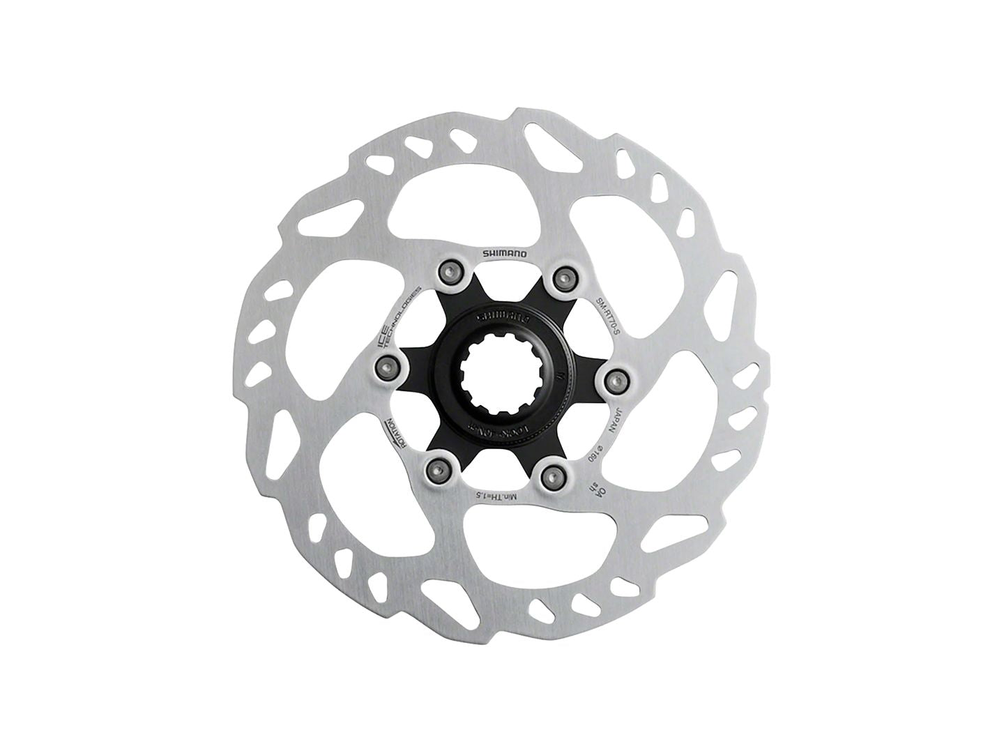 Shimano SLX SM-RT70-SI Disc Brake Rotor - 160mm Center Lock Silver