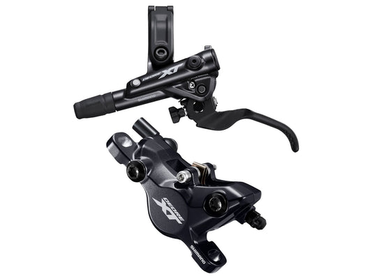 Shimano Deore XT BL-M8100/BR-M8100 Disc Brake Lever - Front Hydraulic Post Mount 2-Piston Finned Pads I-SPEC EV Clamp Band BLK