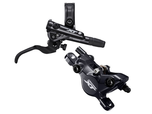 Shimano Deore XT BL-M8100/BR-M8100 Disc Brake Lever - Rear Hydraulic Post Mount 2-Piston Finned Pads I-SPEC EV Clamp Band BLK