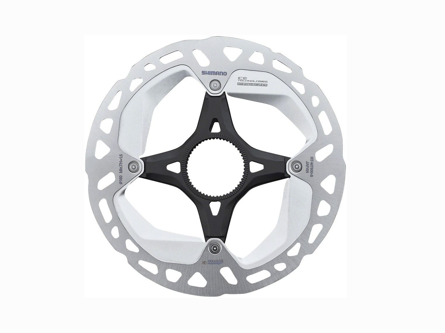 Shimano Deore XT RT-MT800-S Disc Brake Rotor External Lockring - 160mm Center Lock Silver/BLK