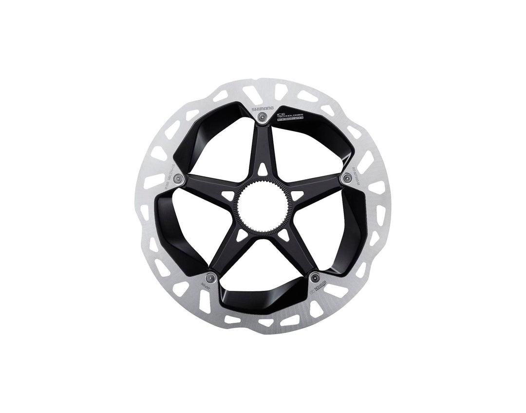 Disc Rotor Shimano Shimano XTR RT-MT900-M Disc Brake Rotor - 180mm Center Lock Silver/Black Light Gray