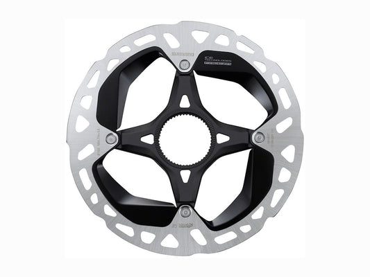 Shimano XTR RT-MT900-SE Disc Brake Rotor - 160mm Center Lock External Tooth Lock Ring Silver/BLK