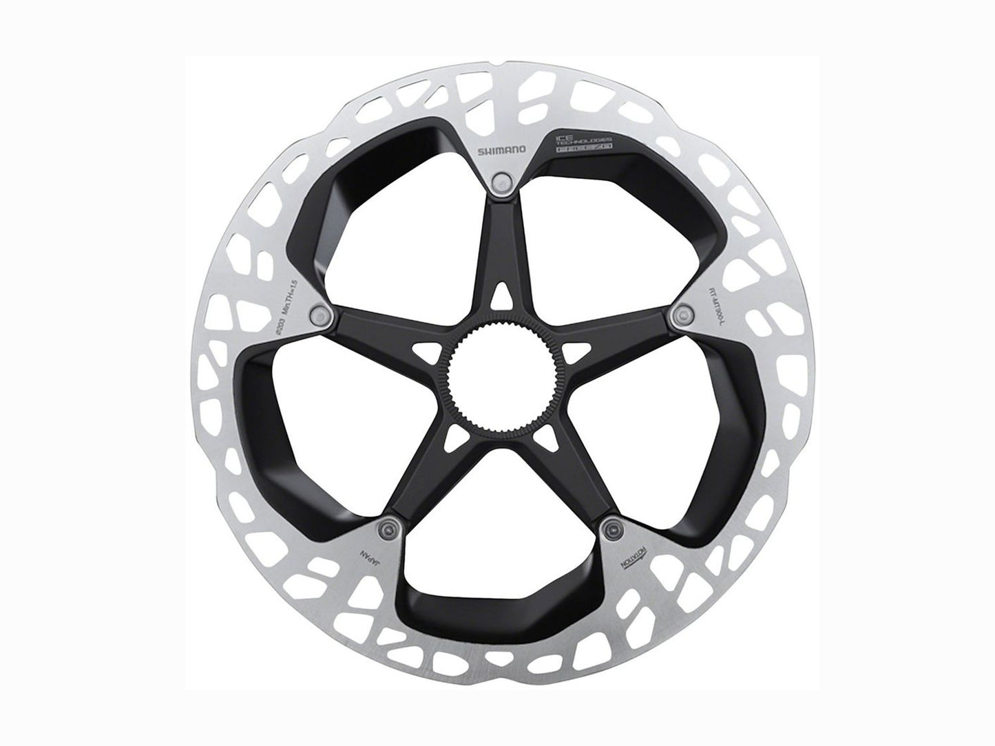 Shimano XTR RT-MT900-L Disc Brake Rotor - 203mm Center Lock Silver/Black