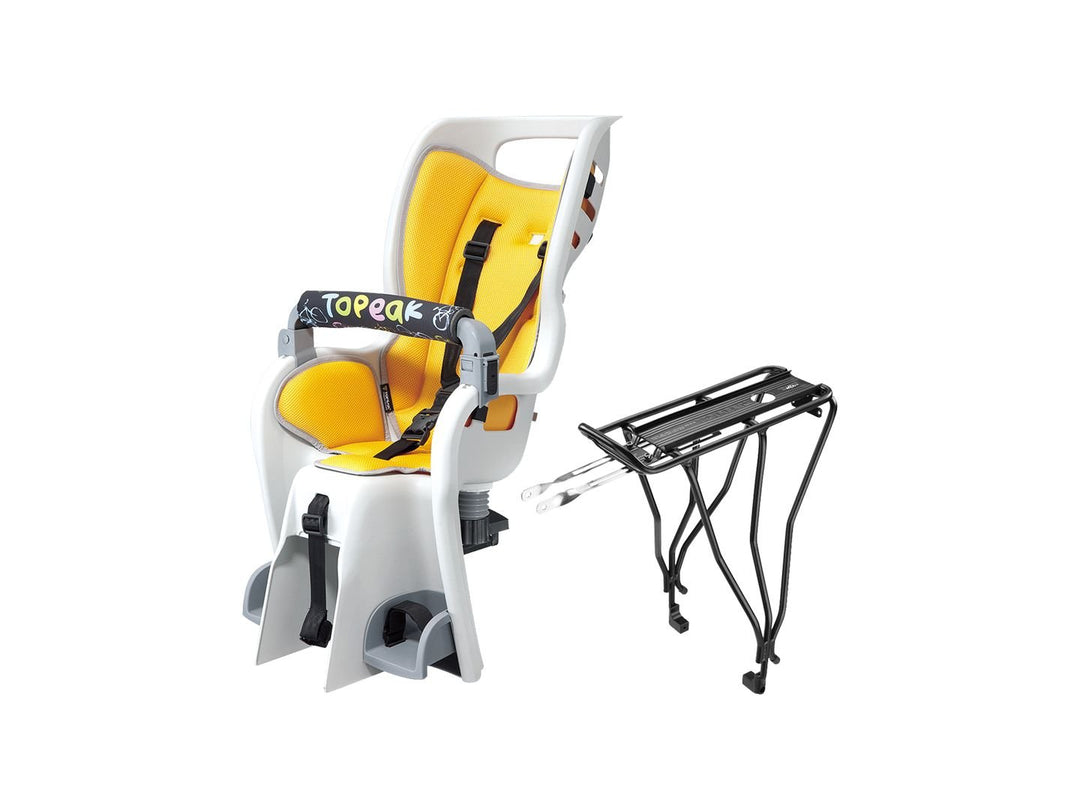 Child Carrier Topeak Topeak Baby Seat II Child Seat With Disc Compatible Rear Rack - Fits 29" MTX 2.0 Gray/YLW Light Gray