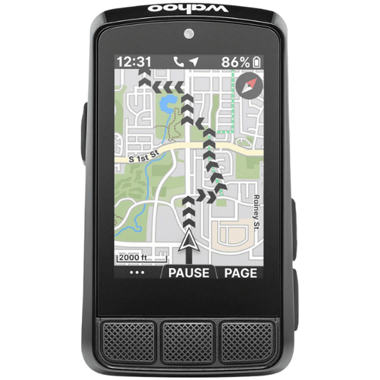 Wahoo GPS device with map display on a white background