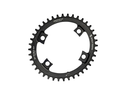 Wolf Tooth Elliptical Shimano 110 Asymmetric BCD Chainring - 42t 110 Asymmetric BCD 4-Bolt Drop-Stop For Shimano Cranks BLK