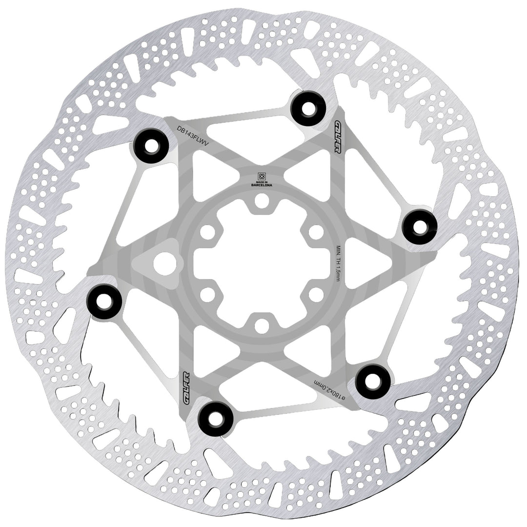 Galfer Shark Evo 223mm Rotor 6-Bolt 2.0mm Raw Silver