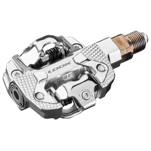 LOOK X-TRACK Single Power Pedals - Dual Sided Clipless Chromoly  9/16" Silver