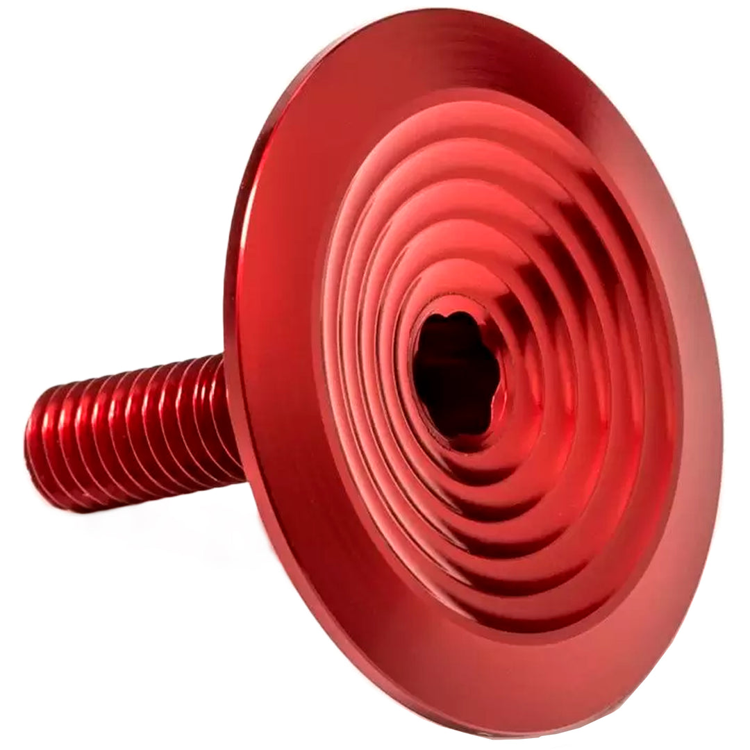 Headset Top Caps Absolute Black absoluteBLACK Integrated Headset Top Cap and Bolt - Red Brown