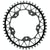 Chainrings Absolute Black absoluteBLACK Oval 110 BCD Gravel Chainring - 48t 110 BCD 5-Bolt Narrow-Wide BLK Dark Slate Gray