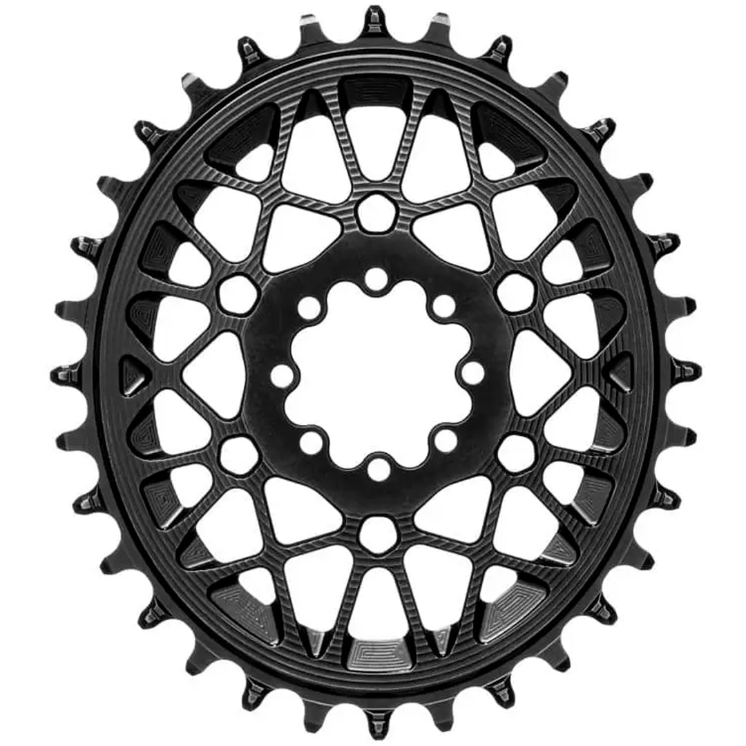 Chainrings Absolute Black Absolute Black Oval SRAM T-Type DM 8-Hole Boost Chainring 30T Blk Dark Slate Gray