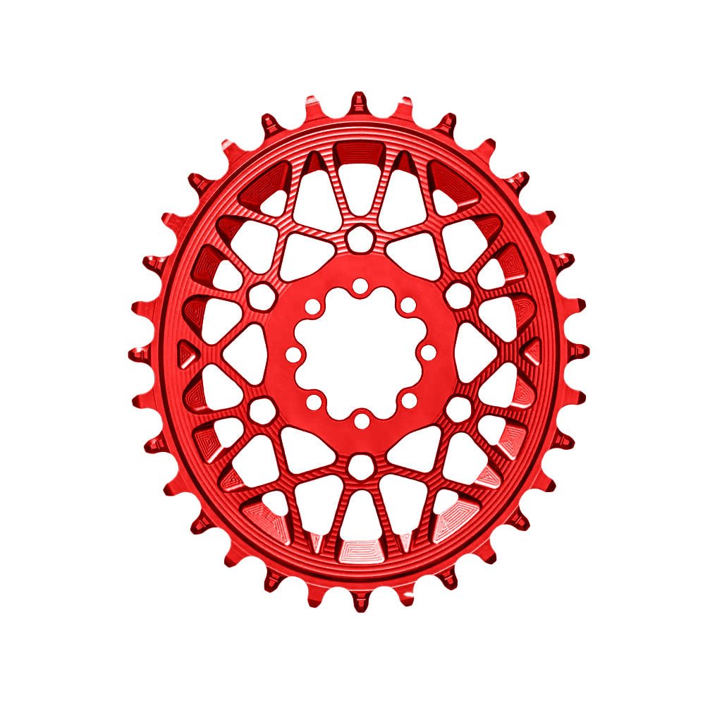 Chainrings Absolute Black Absolute Black Oval SRAM T-Type DM 8-Hole Boost Chainring 32T Red Misty Rose